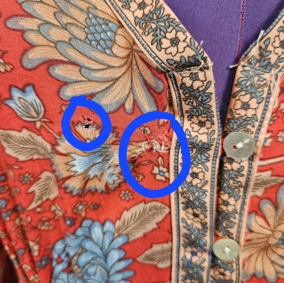 Bali Rattan Red Floral Kimono Maxi Dress Boho Peasant Size Medium‎ Women's - Picture 4 of 10